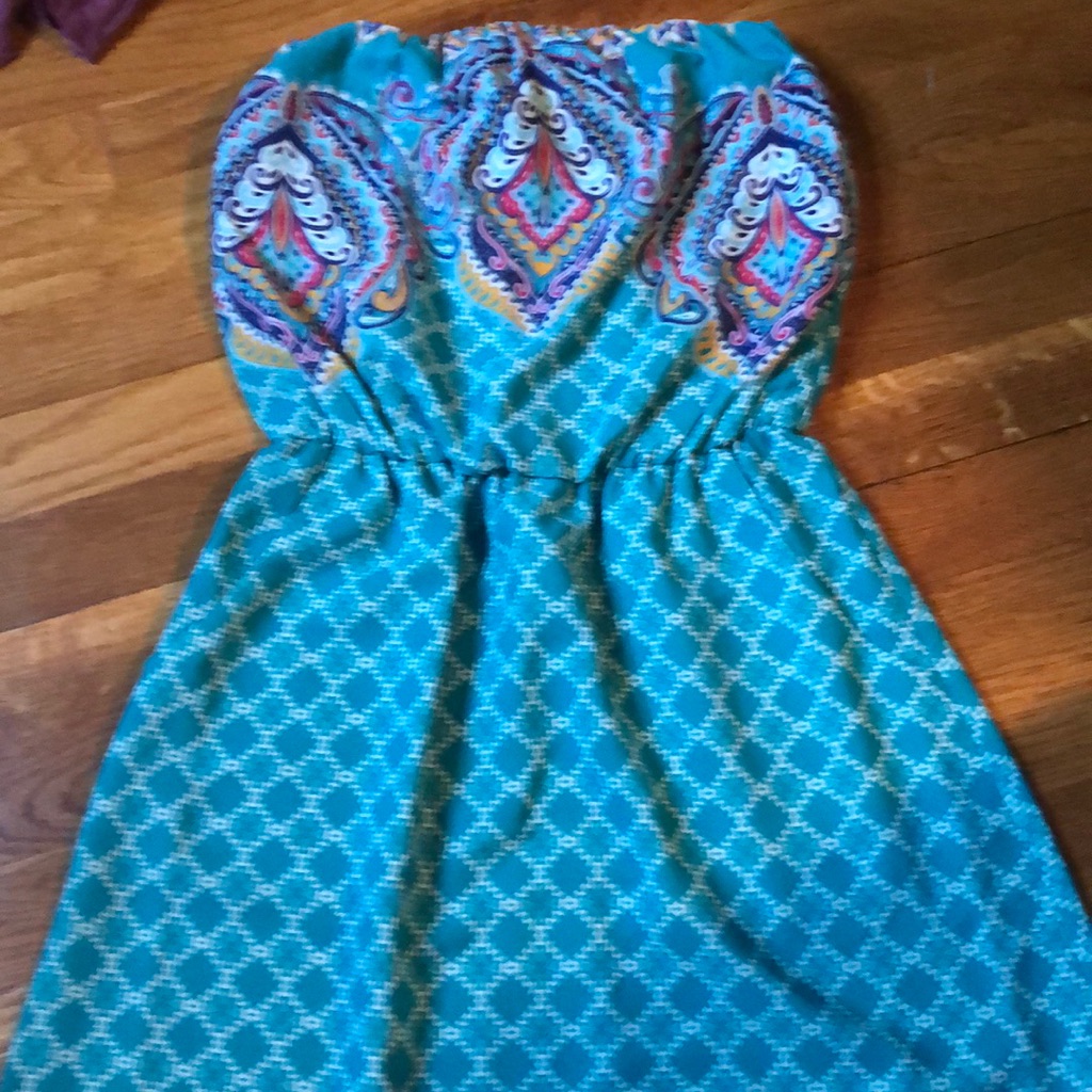 Cola Ration Strapless Dress With Pockets
